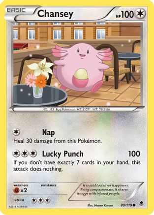 Chansey 080/119  - Reverse Holofoil XY  Phantom Forces - Common