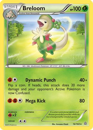 Breloom 016/160  XY  Primal Clash - Rare