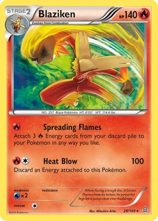 Blaziken 028  - Holofoil XY  Primal Clash - Holo Rare