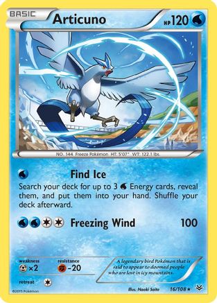 Articuno (16) 016/108  XY  Roaring Skies - Rare