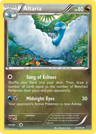Altaria (53) 053/108  - Reverse Holofoil XY  Roaring Skies - Uncommon