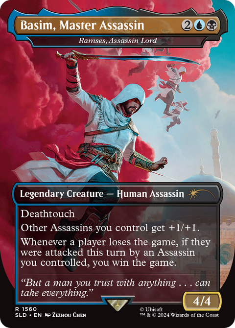 Basim, Master Assassin - Ramses, Assassin Lord (SLD-1560) - Secret Lair Drop / Basim, Master Assassin (Borderless) Foil