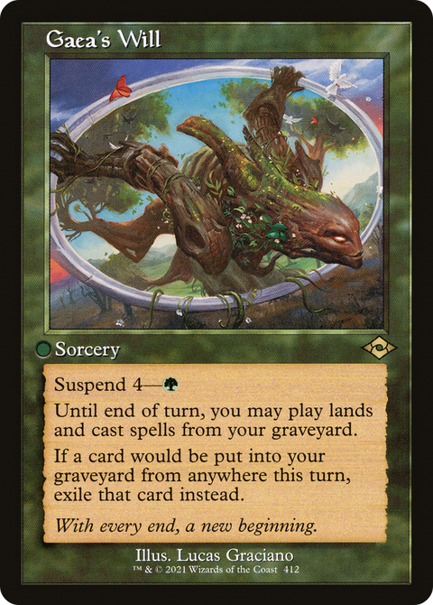 Gaea's Will (Retro Frame) (MH2-412) - Modern Horizons 2 Etched Foil