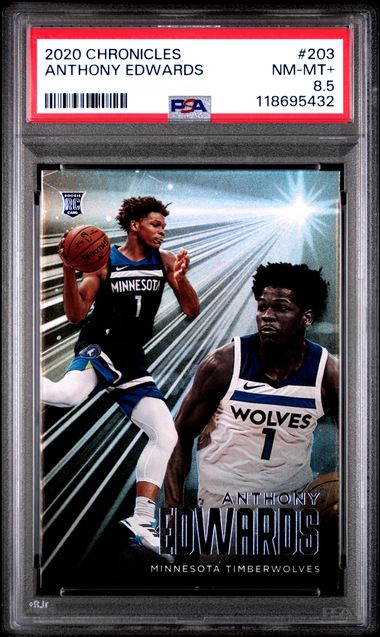 2020 PANINI CHRONICLES #203 ANTHONY EDWARDS PSA 8.5