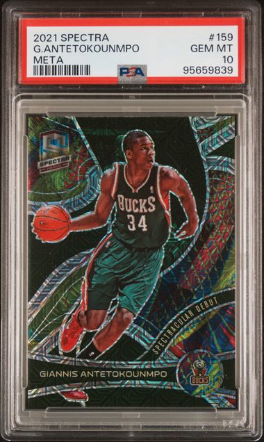 2021 PANINI SPECTRA #159 G.ANTETOKOUNMPO META PSA 10