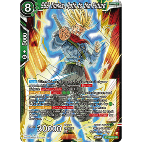 Dragon Ball Super Perfect Combination - SS2 Trunks, Path to the Future BT23-081 SR