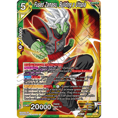 Dragon Ball Super Perfect Combination -Fused Zamasu, Building a Utopia BT23-136 SR