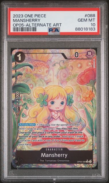 2023 ONE PIECE OP05-AWAKENING OF THE NEW ERA #088 MANSHERRY ALTERNATE ART PSA 10