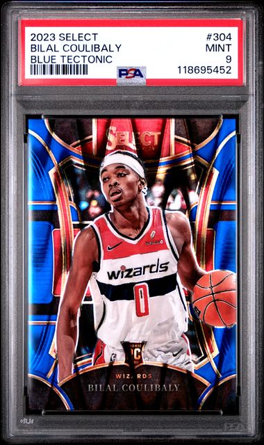 2023 PANINI SELECT #304 BILAL COULIBALY BLUE TECTONIC PSA 9