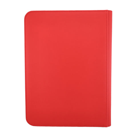 Golden Series - 9 Pocket Zip Binder in Red