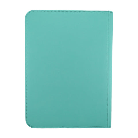 Golden Series - 9 Pocket Zip Binder in Turquoise