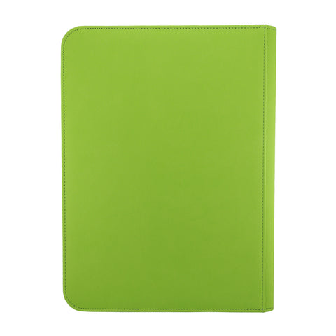 Golden Series - 9 Pocket Zip Binder in Lime Green