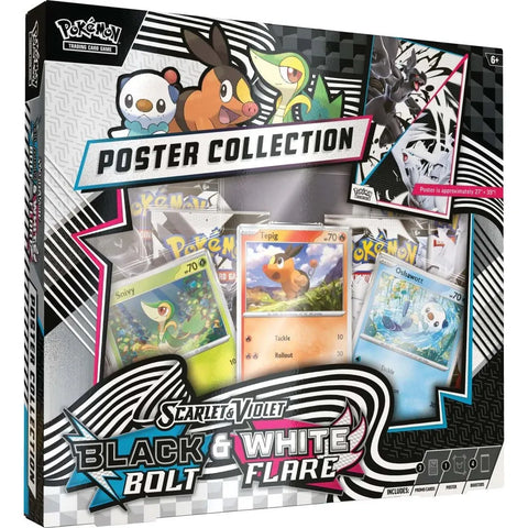 Pokemon TCG Scarlet & Violet 10.5 Black Bolt & White Flare Unova Poster Box