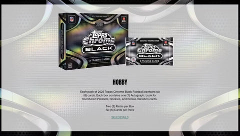 2025 Topps Chrome Black Football Hobby Box