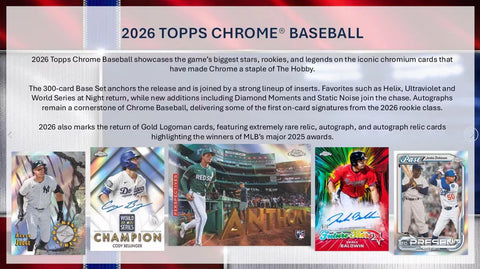 2026 Topps Chrome Baseball Hobby Box