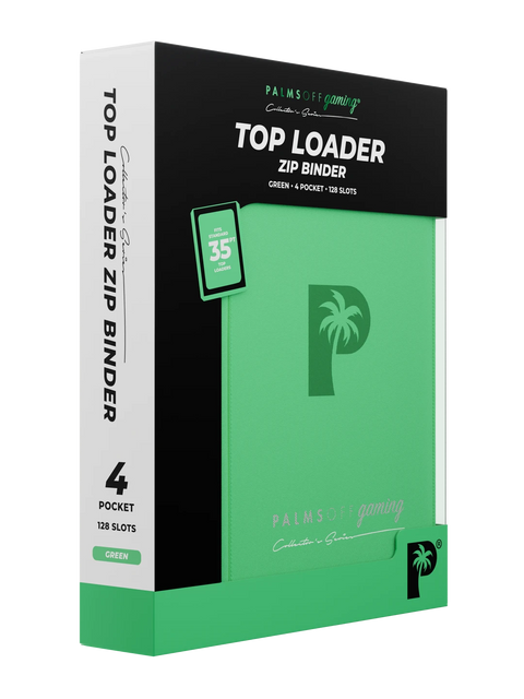 Collector's Series Top Loader Zip Binder - 4 Pocket - Green
