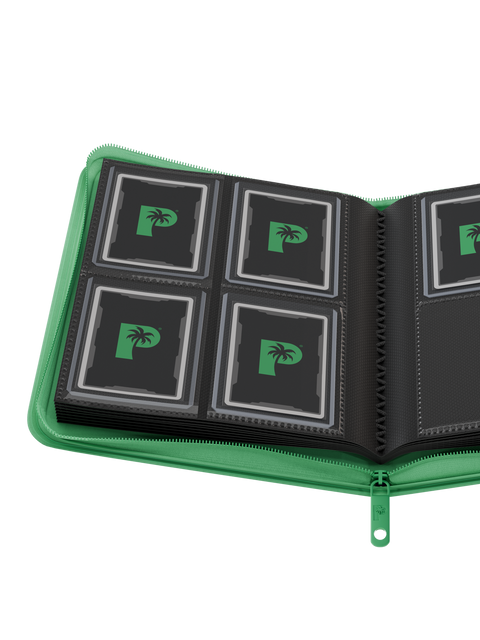 Collector's Series Top Loader Zip Binder - 4 Pocket - Green