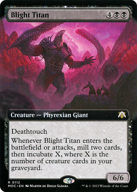 Blight Titan (Extended Art) (MOC-112) - March of the Machine Commander: (Extended Art) Foil