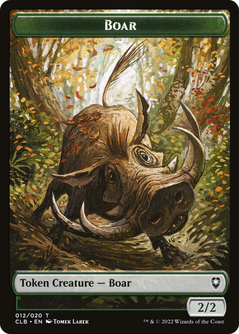 Boar Token (CLB-012) - Battle for Baldur's Gate Tokens
