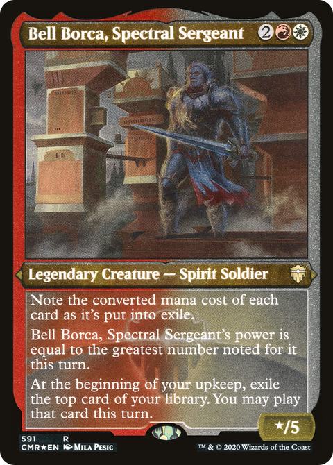 Bell Borca, Spectral Sergeant (Foil Etched) (CMR-591) - Commander Legends Etched Foil