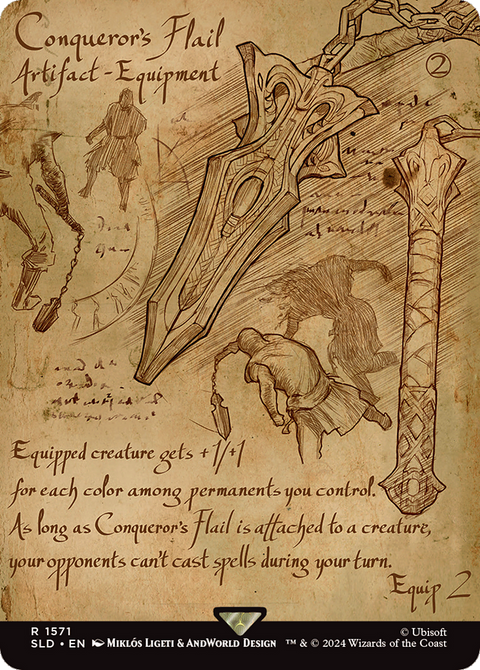Conqueror's Flail (SLD-1571) - Secret Lair Drop (Borderless) Foil