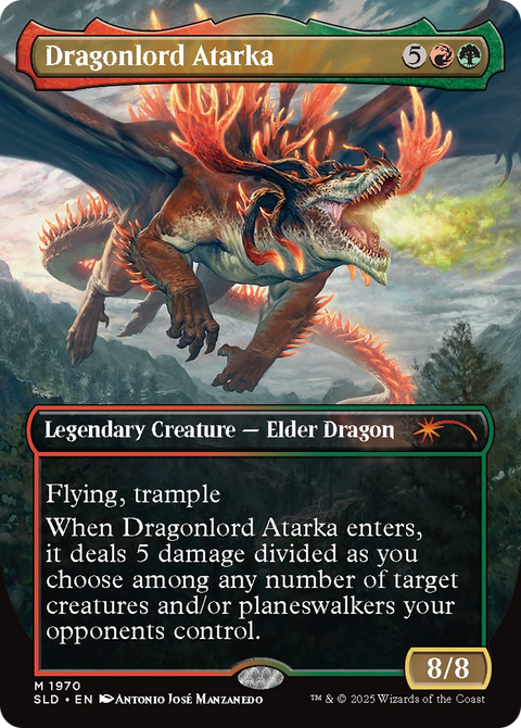 Dragonlord Atarka // Dragonlord Atarka (SLD-1970) - Secret Lair Drop (Borderless) Foil