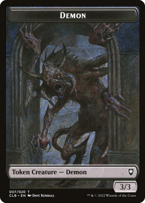 Demon Token (CLB-007) - Battle for Baldur's Gate Tokens Foil