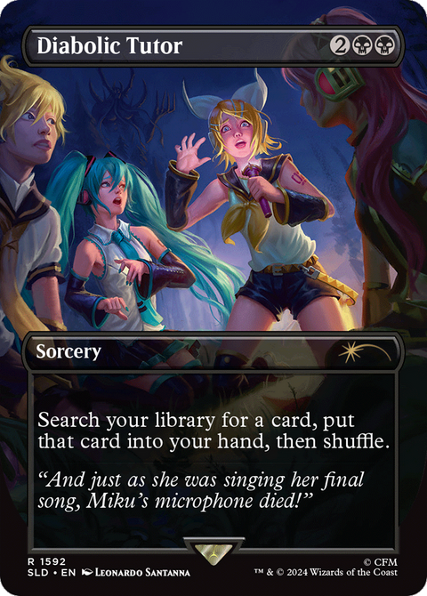 Diabolic Tutor (1592) (SLD-1592) - Secret Lair Drop (Borderless) Foil