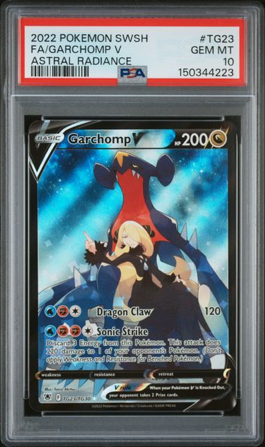 2022 POKEMON SWORD & SHIELD ASTRAL RADIANCE #TG23 FA/GARCHOMP V ASTRAL RADIANCE PSA 10