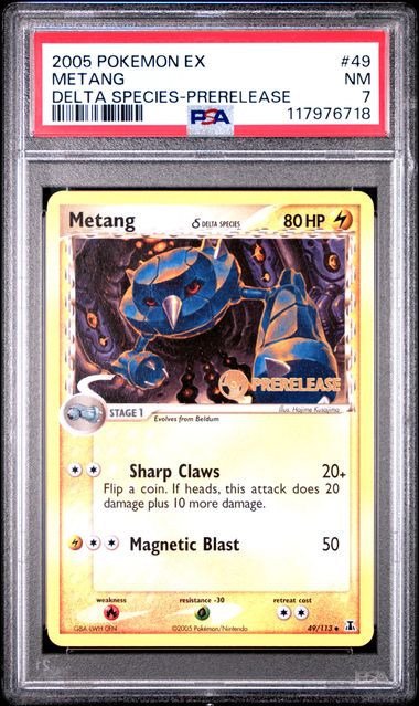 2005 POKEMON EX DELTA SPECIES #49 METANG DELTA SPECIES-PRERELEASE PSA 7