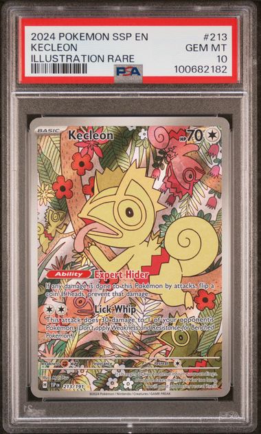 PSA 10 2024 POKEMON SSP EN-SURGING SPARKS #213 KECLEON ILLUSTRATION RARE