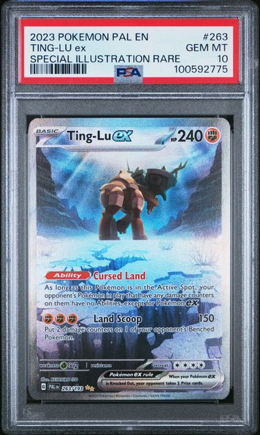 PSA 10 2023 POKEMON PAL EN-PALDEA EVOLVED 263 TING-LU ex SPECIAL ILLUSTRATION RARE