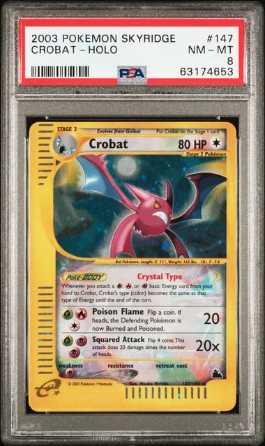 PSA 8 2003 POKEMON SKYRIDGE #147 CROBAT-HOLO