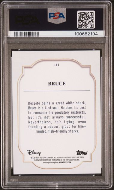 PSA 9 2024 TOPPS CHROME DISNEY #111 BRUCE GREEN REFRACTOR