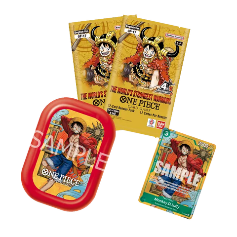 TS-03 Luffy mini case (red) with 2 OP-17 packs and promotion card