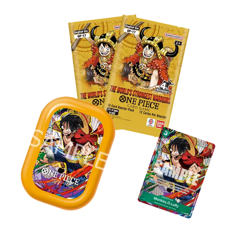 TS-03 Luffy mini case (orange) with 2 OP-17 packs and promotion card