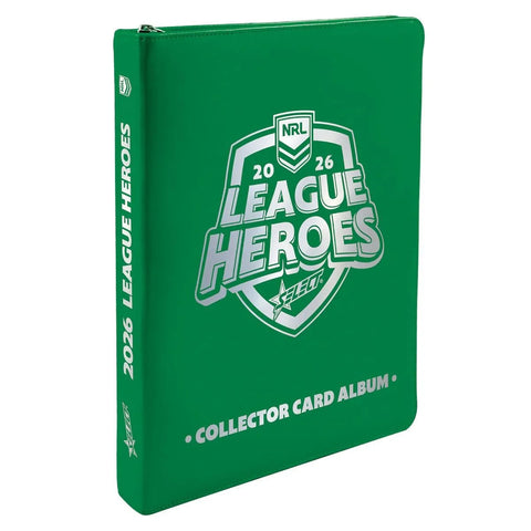 Select 2026 NRL League Heroes Vinyl Binder Album with 2 Packs of NRL League Heroes Cards
