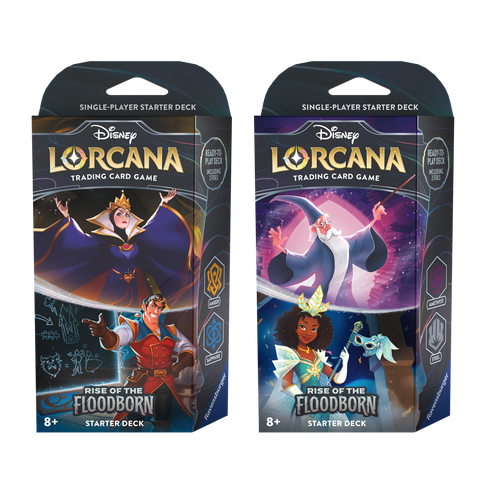 Disney Lorcana Trading Card Game: Rise of the Floodborn Amethyst and Steel Starter Deck