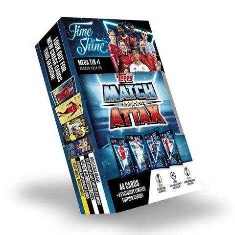 Topps Match Attax 24/25 - Mega Tin - Tin 1 - Contains 44 Match Attax Cards Plus 4 Exclusive