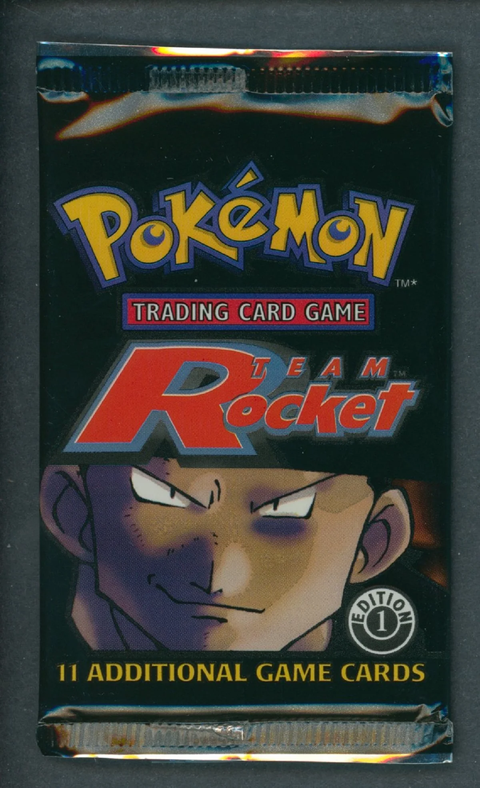 2000 WOTC Pokemon Team Rocket Giovanni Sealed 1st Edition Foil Pack