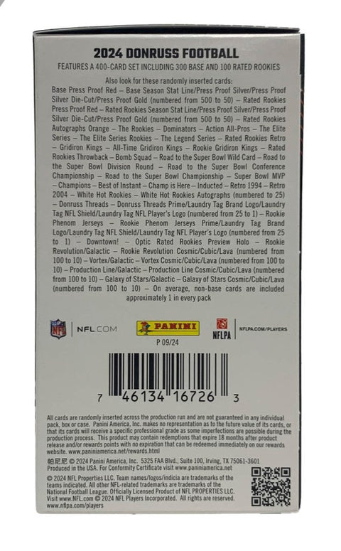 2024 Donruss Football NFL Blaster Box