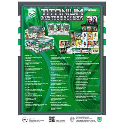 2025 NRL Traders Titanium Rugby Trading Cards Factory Sealed PRIORITY Box