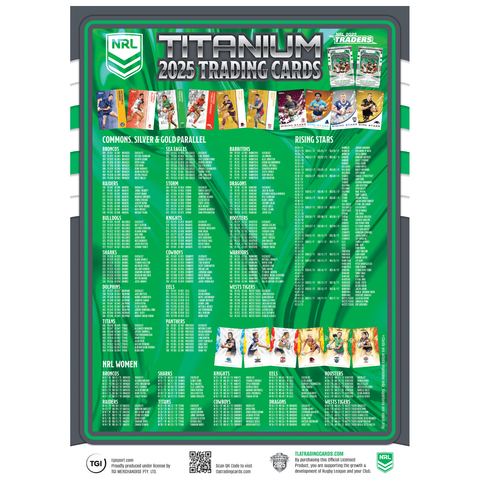NRL 2025 Traders Titanium Sealed Booster Pack