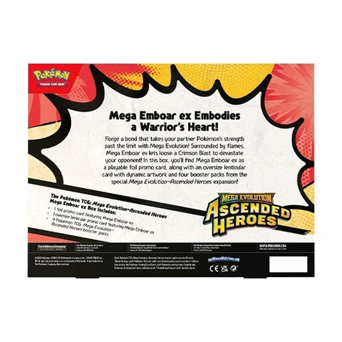 POKEMON TCG MEGA EVOLUTION ASCENDED HEROES EMBOAR EX BOX
