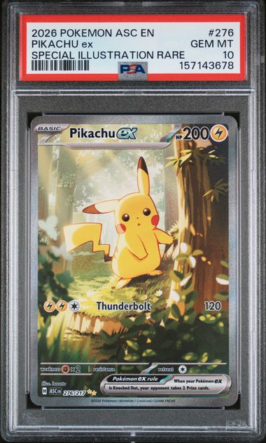 2026 POKEMON ASC EN-ASCENDED HEROES #276 PIKACHU ex SPECIAL ILLUSTRATION RARE PSA 10