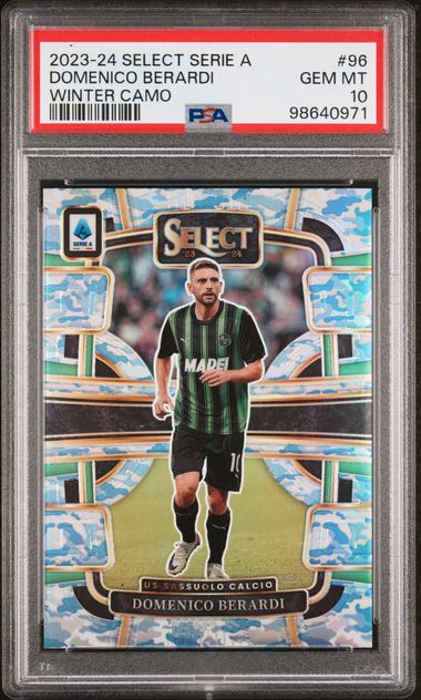 2023-24 PANINI SELECT SERIE A #96 DOMENICO BERARDI WINTER CAMO PSA 10