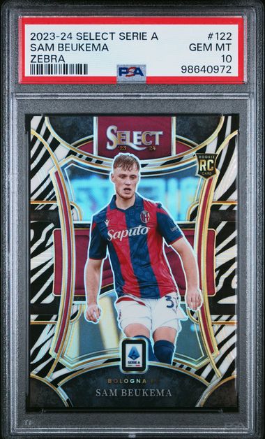 2023-24 PANINI SELECT SERIE A #122 SAM BEUKEMA ZEBRA PSA 10