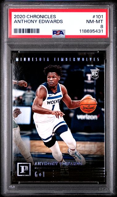 2020 PANINI CHRONICLES #101 ANTHONY EDWARDS PSA 8