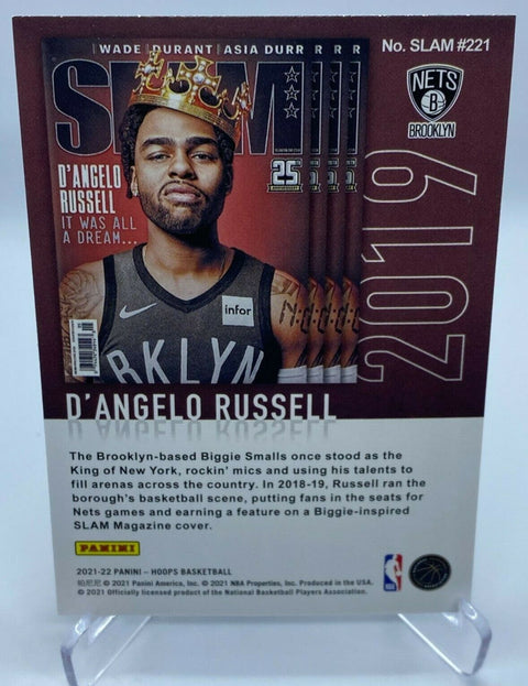 D'ANGELO RUSSELL SLAM INSERT #SLAM-221 PANINI NBA HOOPS 2021/22