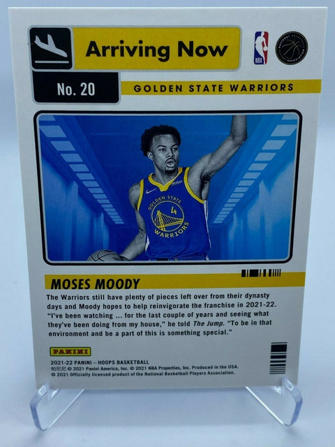 Moses Moody Arriving Now Insert #20 NBA Hoops 2021-22